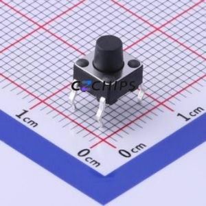 TS-1002-BR06516 Tactile Switch Through hole-4P,6x6mm Switch Single Pole Single Throw Round Button 1.6N Through Hole - Product Image 1