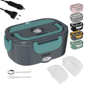 0728 Dual-voltage Compact Reusable Food Warmer Car Truck Multi Function Travel Lunch Box Sus304 Stainless Self <b>Heating</b> - Product Image 4