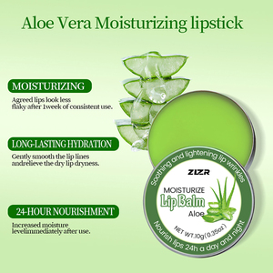Aloe Vera <b>Lip</b> Balm 10g With Beeswax And Mineral Oil For 24 Hour Moisturizing Smoothing <b>Lip</b> Lines And Brightening - Product Image 1