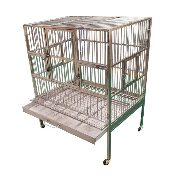 Premium stainless steel pigeon cage Heavy large metal bird cages for sale Parrot Villa with feeder
