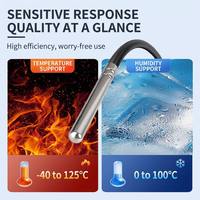 Sonde de température numérique étanche en acier inoxydable 6*50mm pour capteurs DS18B20 avec câble de 1m/2m/3m/5m/10m
