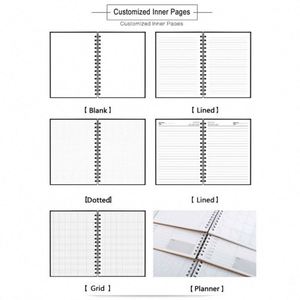 Custom Spiral Notebook with Paper Cover Printed Logo <b>Diary</b> Planner Custom Color <b>A4</b> Size - Product Image 5
