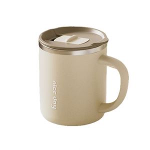 Japanese Style 304 Stainless Steel Double Wall Mug <b>Push</b> Lid Coffee Milk Cup Creative Water Cup for Gift - Product Image 4