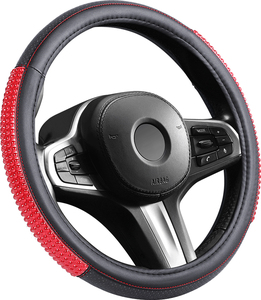 Housse de volant de voiture universelle en PVC souple, texture luxueuse, design anti-reflets et résistant aux traces de doigts - Product Image 1