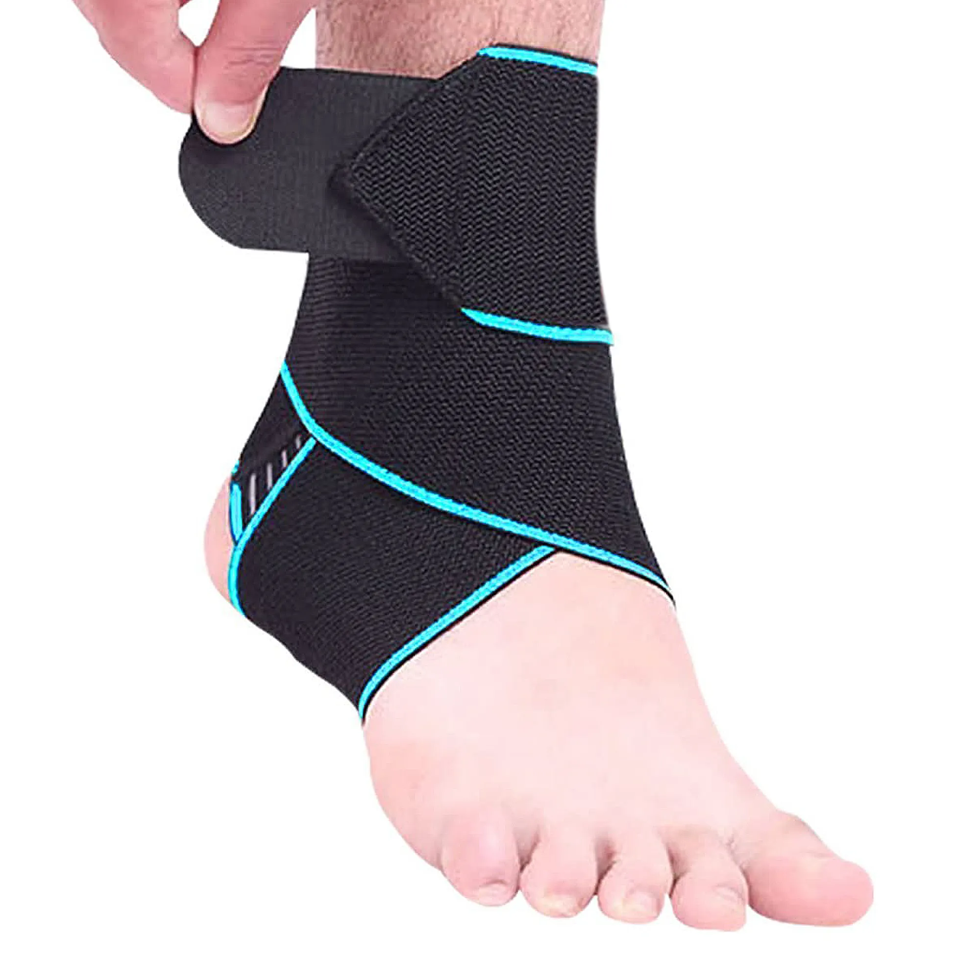 Özelleştirilmiş tasarım koruyucu elastik kaymaz ayarlanabilir kayışı ayak bileği ateli desteklenen tıbbi