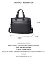 Sac à bandoulière unisexe classique en cuir PU imperméable, fait main, souple, pour ordinateur portable, avec fermeture éclair, durable, portable, de haute qualité