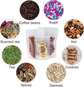 Đứng lên Túi với dây kéo túi Frosted nhựa bao bì Zip khóa nắp kéo Matte <span class=keywords><strong>Ziplock</strong></span> túi cho thực phẩm Trà Hoa Nuts đồ ăn nhẹ - Product Image 6