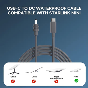 Cavo di Estensione Impermeabile TRANGJAN USB Type-C DC 5521 per Starlink, Fibra Ottica Satellitare PD 15M/20M/30M <span class=keywords><strong>CAT.5E</strong></span> - Product Image 4