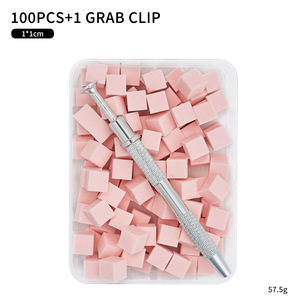 Éponge à ongles personnalisable avec logo, en boîte, pour le nail art, avec des particules de colle, pour le dégradé, le mélange, le blush, petit carré en coton - Product Image 6