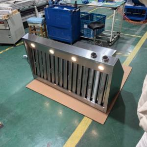 Hotte de cuisine encastrée en acier inoxydable de 48 pouces, 2000 m³/h, avec filtre à déflecteur, conduit de cheminée, 3 vitesses, double moteur, écran tactile numérique - Product Image 5