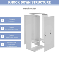 Armoire de rangement en acier durable à porte unique, verrouillable, prix compétitif, pour chambre à coucher, vente en gros