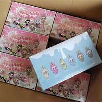Popmart Original Officiel Labubu the Monsters Macaron Peluche Mignonne Poupée Boîte Mystère Cadeau Spécial Noël Nouvel An