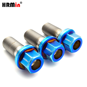 HRMin Burnt Blue Gr5 Titanium Ball Seat Vis en titane Boulon de <span class=keywords><strong>moyeu</strong></span> de roue Boulon en titane M14 * 1.5*28mm pour <span class=keywords><strong>voiture</strong></span> de course mercedes-benz - Product Image 5