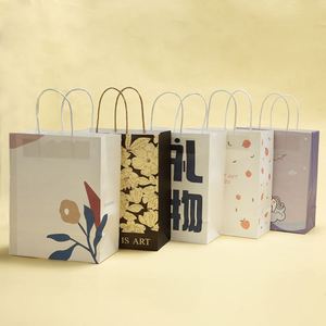 Personalized Customized Classic Durable Tote <b>Bags</b> with Custom Printed Kraft Paper Gift Shopping <b>Packaging</b> <b>Bags</b> and Logos - Product Image 5