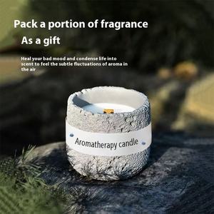 Vela Aromática de Cera de Soja Hecha a Mano de Estilo Nórdico Moderno en Vaso de Cemento Colorido para Aromaterapia, Dormitorio, Ambiente Navideño, Regalo Festivo - Product Image 3