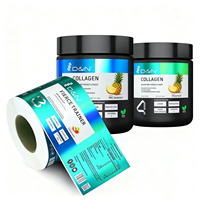 Étiquettes personnalisées pour flacons de compléments alimentaires, impression numérique, feuille métallique, UV inversé, brillant, autocollant, étiquettes d'emballage pour pots de protéines de lactosérum