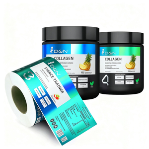 Custom Digital <strong>Printing</strong> Supplement <strong>Bottle</strong> <strong>Label</strong> Metallic Foil Reverse Spot UV Glossy Sticker Protein Whey Jar Packaging <strong>Labels</strong> - Product Image 2