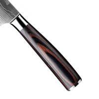 Couteau de chef artisanal en acier Damas avec manche ergonomique en bois pour une utilisation professionnelle en cuisine, couteau de chef en acier Damas de qualité supérieure