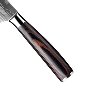 Handmade Damascus Steel Chef <b>Knife</b> with Ergonomic Wooden Handle for Professional <b>Kitchen</b> Use Premium Damascus Steel Chef <b>Knife</b> - Product Image 4