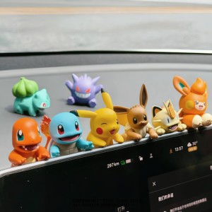 Figurine authentique Funism Pokémon <span class=keywords><strong>Pikachu</strong></span> et Eevee allongés, en PVC, pour <span class=keywords><strong>voiture</strong></span> et bureau, ornement de collection, mini décoration, cadeau, jouet boîte mystère - Product Image 3