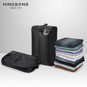 Kingsons Vacuum Compression Bags Black Gray Rectangle Polyester Clothing Organizer Travel Storage With Airtight Liner - Product Image 3