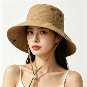 Sombrero para el Sol UPF50+ Impermeable, Ajustable, de Ala Ancha, con Correa para la Barbilla, Transpirable, Protección UV, para Deportes Casuales, Pesca al Aire Libre - Product Image 1