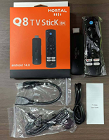 Meilleur stick TV Android intelligent 2025 avec Android 14.0, Mortal Q8 AllwinnerH313, prend en charge Dolby 4k, prix d'usine le plus bas, mini stick TV