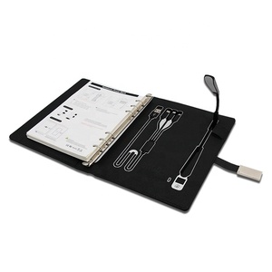 Powerbank portátil inteligente con luz led, <span class=keywords><strong>agenda</strong></span> personalizada, piel, carga inalámbrica - Product Image 1