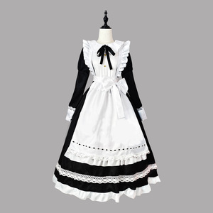 Abito Tradizionale <span class=keywords><strong>da</strong></span> <span class=keywords><strong>Cameriera</strong></span> con Gonna Lunga e Maniche Lunghe, Costume <span class=keywords><strong>da</strong></span> Governante Britannica, Uniforme Giapponese per Feste - Product Image 5