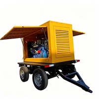 Mobiler Anhänger-Dieselgenerator mit Schalldämpfung, Vollkupferwicklung, 1800 U/min, Fernbedienung, Speziell für Landwirtschaft