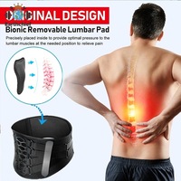 Cinturón de Soporte Lumbar Doble, Transpirable, Antideslizante, Soporte Lumbar para Hombres y Mujeres