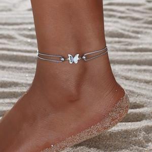 फैशन स्टेनलेस स्टील 18k सोने की प्लेटेड एण्लेट के साथ लड़कियों के लिए पार्टियों के लिए पैर गहने - Product Image 6