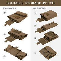 KRYDEX pochette de décharge tactique Camo MOLLE tactique pliable Roll-Up Molle utilitaire Magazine Mag pochettes de récupération sac