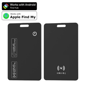 Traceur intelligent sans fil rechargeable, format carte, pour portefeuille, sac, bagage, compatible avec Apple Find My et Android Find Hub - Product Image 1