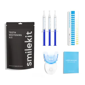 Cheap Wholesale No Brand Teeth Whitening Kit Home/Salon Use 10 PCS Tooth Bleaching Gel Refills Kit With Trays Light