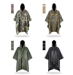 DFP01 Poncho Impermeable para Camping y Tiendas de Campaña con Protección Solar en Verde Oliva, Caqui y Negro Camuflaje - Product Image 3