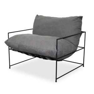 Fauteuils en métal modernes minimalistes nordiques, chaise longue, chaise de balcon, canapé une place pour chambre à coucher, salon - Product Image 1