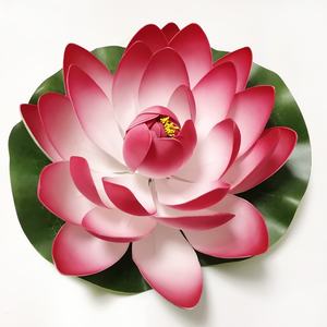 Lotus artificiel en EVA en gros, plante artificielle pour décoration de mariage et fournitures, ornement pour scène aquatique et piscine - Product Image 3