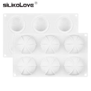 MUYULINS Factory 6-Cavity Hemispherical Maker LFGB Platinum Non-Stick BPA-Free <b>Silicone</b> Mousse Cake Mold - Product Image 1