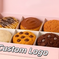 Emballage de biscuits biodégradable personnalisé avec estampage à froid, papier alimentaire, boîtes à biscuits pour boulangerie avec logo