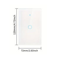 Pour Smart Life WiFi 3-Gang Smart Light Switch Pas de fil neutre Interrupteur tactile mural pour Smart Home Compatible Google Home Alexa
