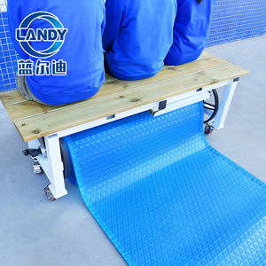 Enrouleur de couverture de piscine en aluminium Z001 Landy, couverture de piscine à bulles, durable, haute efficacité, couleur bois d'origine - Product Image 1