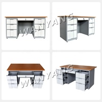 Kd structure plateau en bois enseignant commercial personnel ordinateur debout en acier tiroir table meubles de maison métal moderne bureaux de bureau