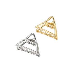 Fermaglio per capelli triangolare Z da 4,5 cm in lega, accessorio minimalista per lo styling dei capelli, per uso quotidiano da donna, durevole - Product Image 1