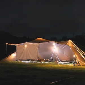 Fabricado Shed Tent Poly-Cotton Canvas New Outdoor Tent para festa familiar com tecido impermeável