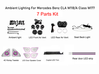 Éclairage d'ambiance W177 RHD pour Mercedes-Benz Classe A 2019-2025 – Accessoires de mise à niveau LED intérieurs pour véhicules à conduite à droite