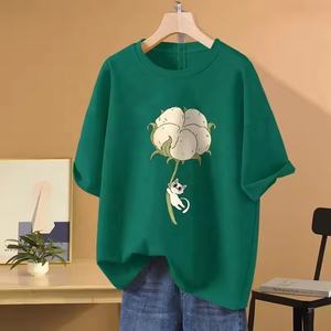 Femmes t-shirts O cou à manches courtes décontracté hauts coupe ample t-shirts de base pour femmes tenues vêtements d'été vêtements de mode - Product Image 5