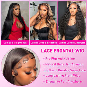 Perruques de cheveux naturels vietnamiens bruts 15A, sans colle, avec dentelle frontale HD complète, perruques frontales en dentelle HD avec cheveux indiens bruts alignés sur les cuticules - Product Image 6