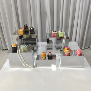 Modern SMOOTHSilver Color Stainless Steel Wedding Cake Display <b>Stand</b> Party Decorations Metal Dessert <b>Plinth</b> - Product Image 3