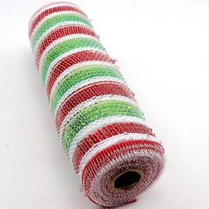 Offre Spéciale fil de noël en Polyester, maille décorative colorée, guirlande de fleurs métalliques, maille - Product Image 5